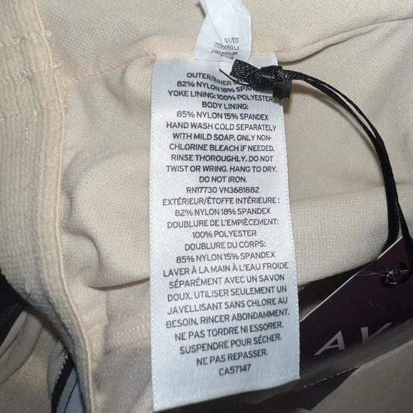 NWT Ava & Viv plus size Swim Dress black white stripe one piece Size 22W - Picture 6 of 8